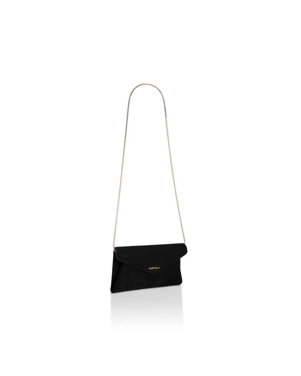 Carvela Kurt Geiger Black Suedette Megan Envelope Clutch Bag