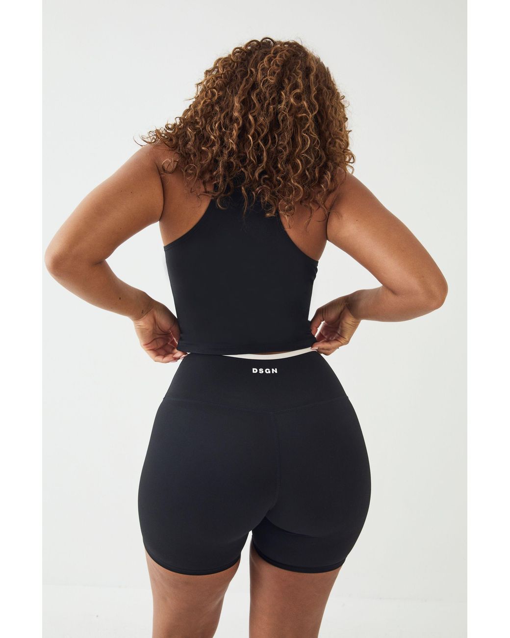 DSGN Studio Blue Sculpt Contrast Waistband Mini Short