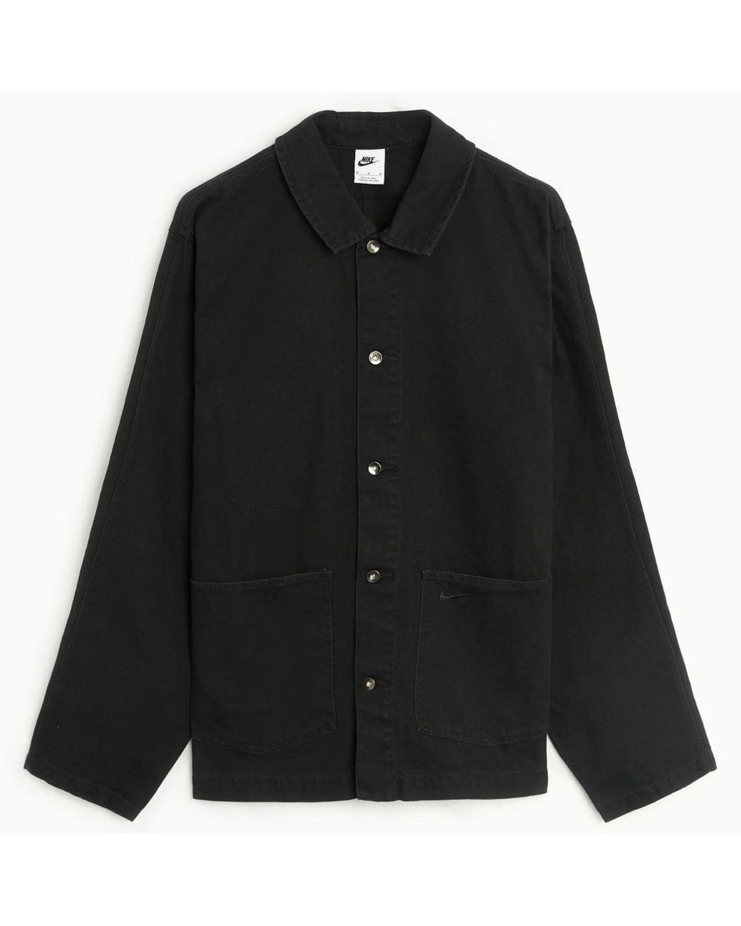 Nike Black Plain Overshirt Cotton for men