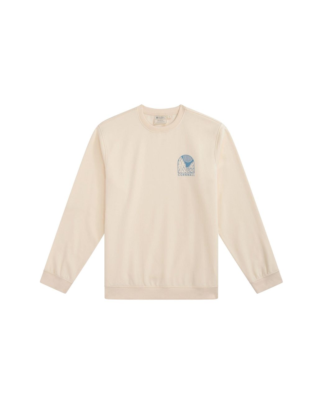 Mountain Warehouse Natural Regional Cornwall Graphic Sweatshirt Crew Neck Comfy Pullover Cotton for men