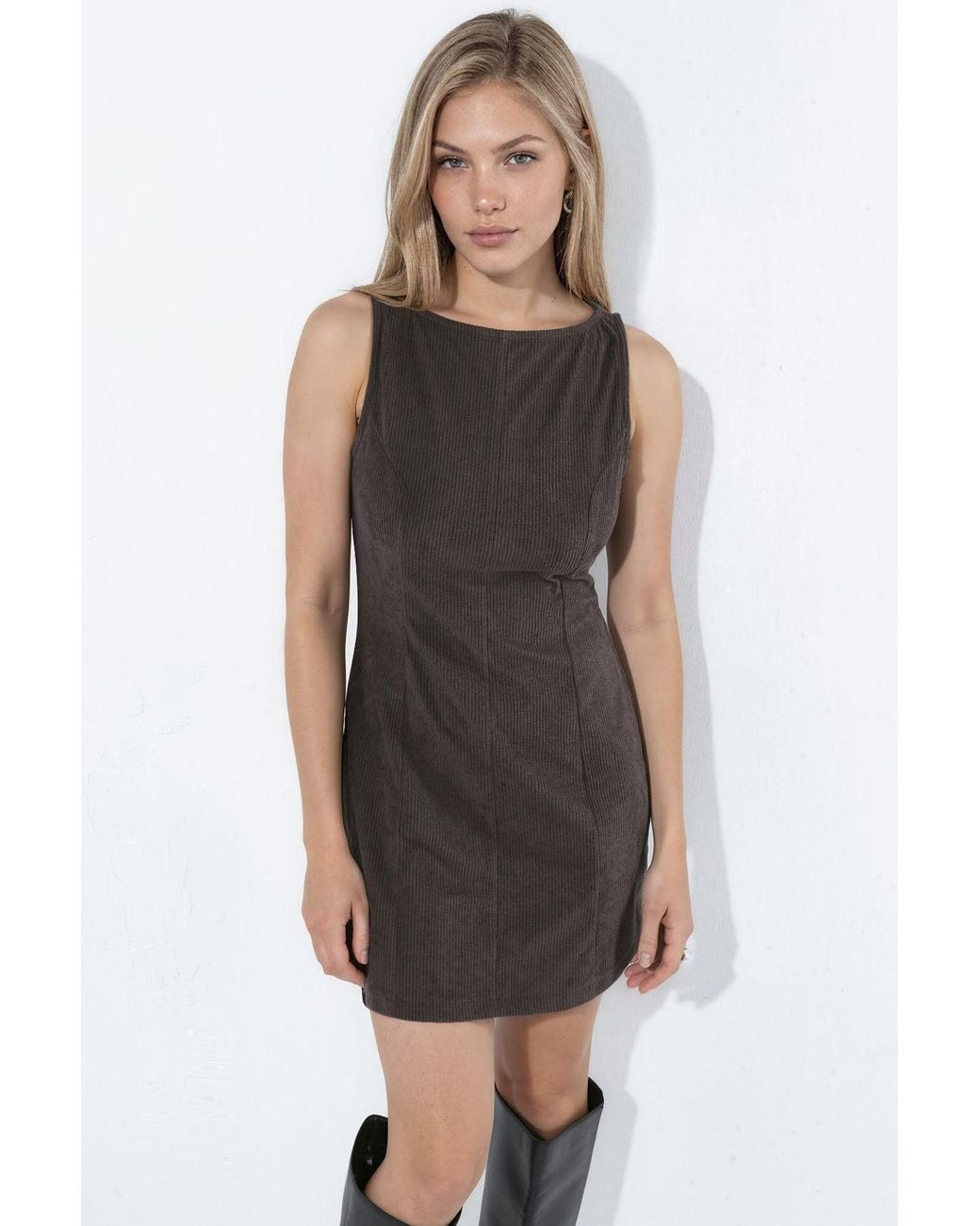 Hiccup Red Velvet Sleeveless Mini Dress