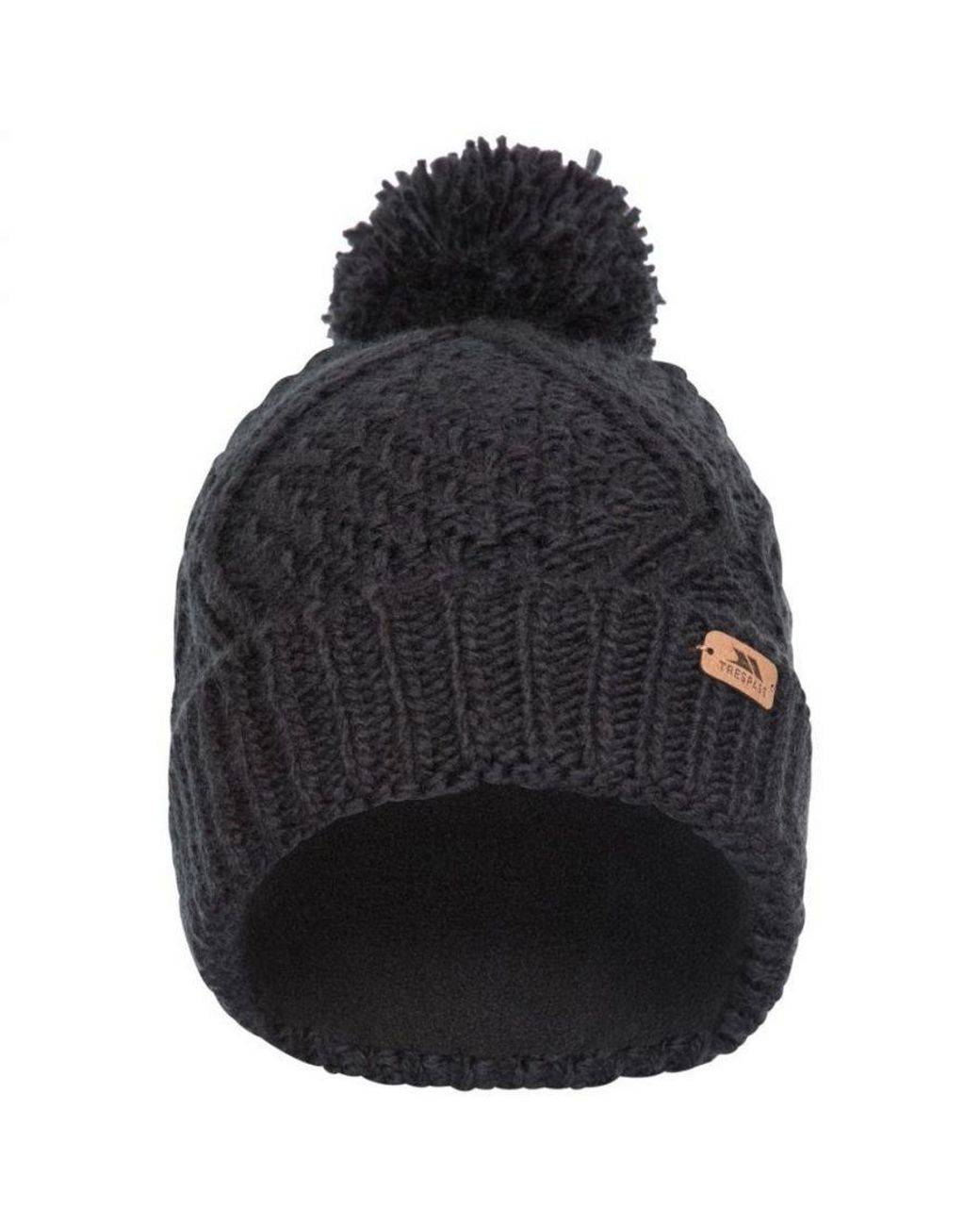 Trespass Black Ladies Zyra Knitted Beanie