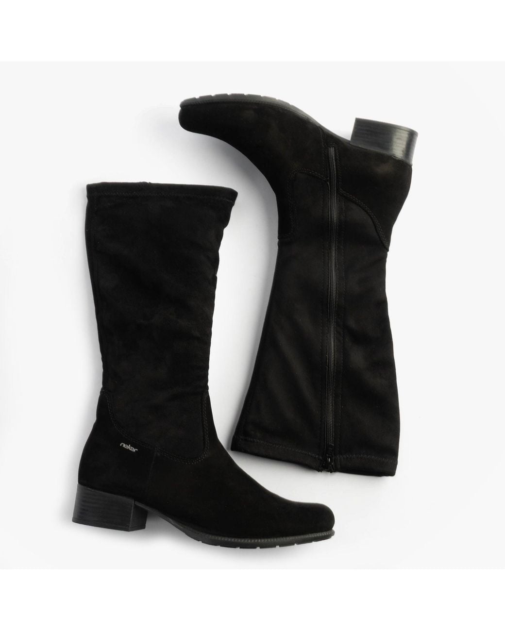 Rieker Black 78654 Mid-Calf Boots Textile