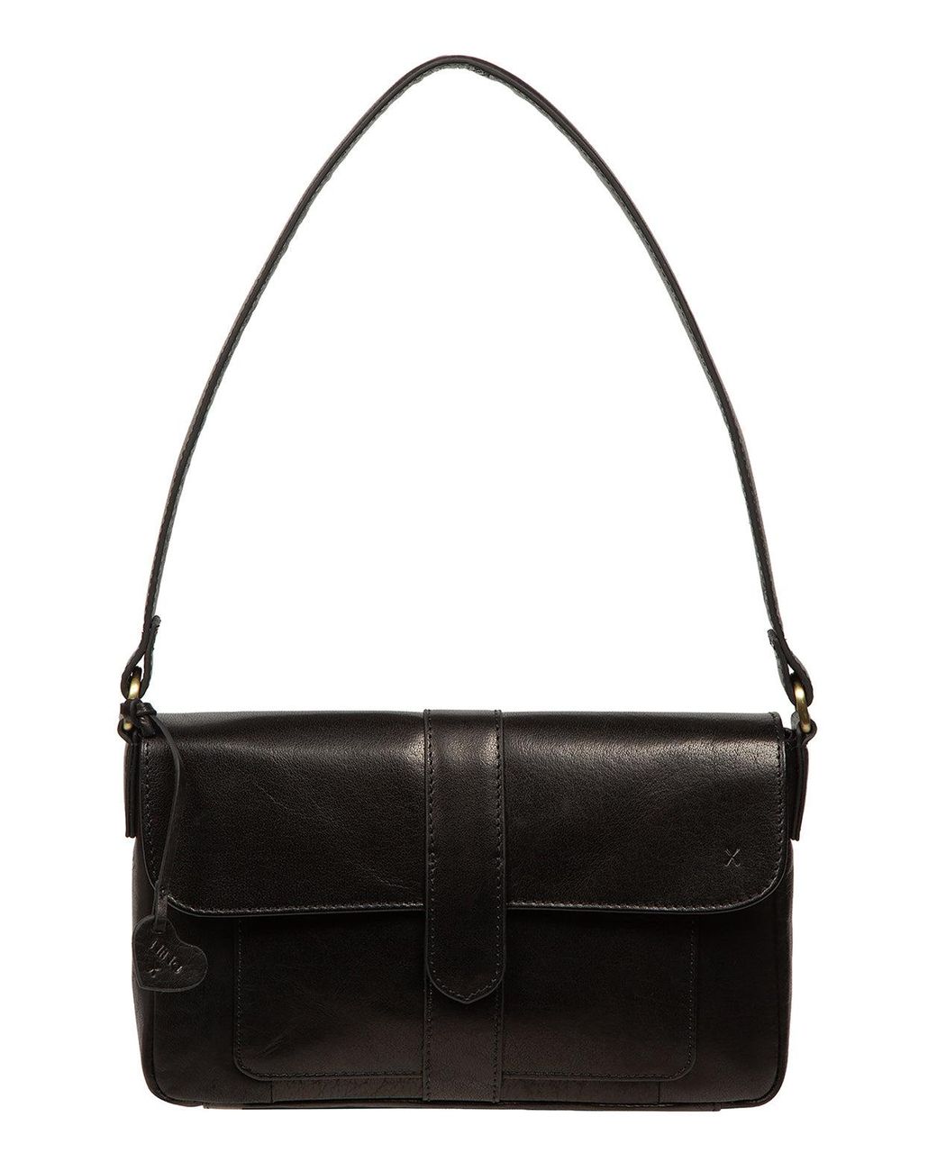 NiNa Amora Black 'Elvira' Leather Evening Bag