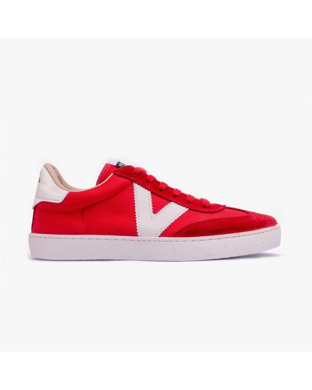 Victoria Red Berlin Split Leather & Nylon Trainers Rojo