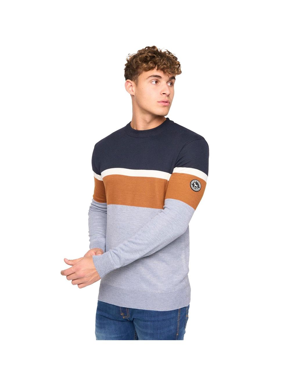 Bewley & Ritch Blue Easedale Jumper for men
