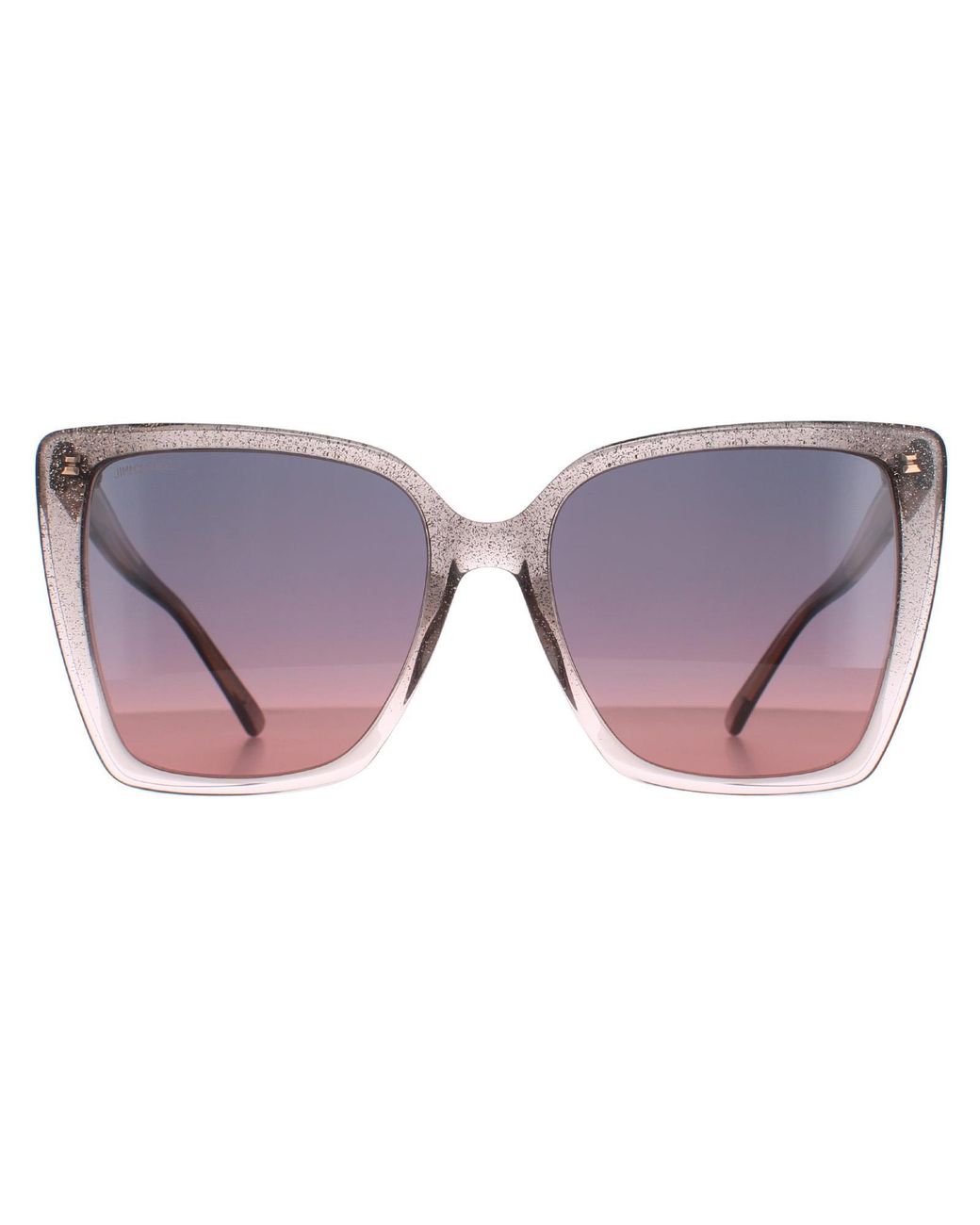 Jimmy Choo Purple Cat Eye Nude Glitter Fuchsia Lessie/S