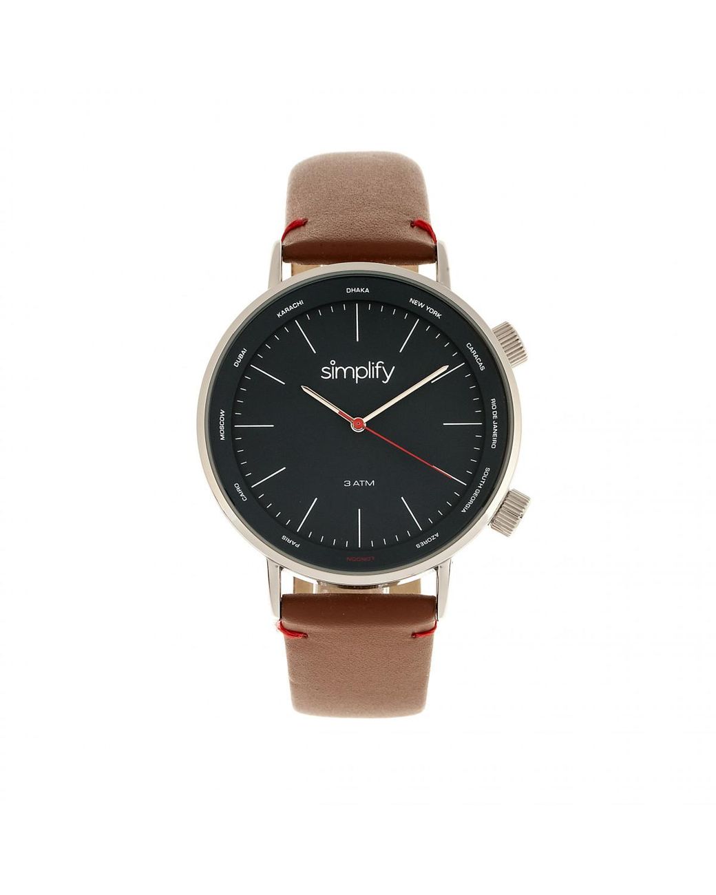 Simplify Multicolor The 3300 Leather-Band Watch