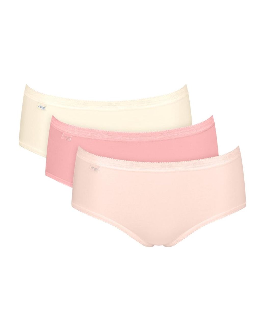 Sloggi Pink Basic+ Midi 3 Pack Briefs