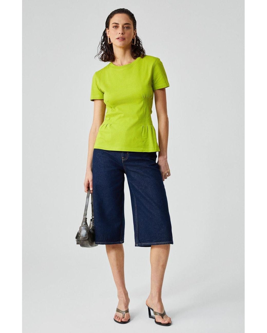 Grimelange Green Corset Crew Neck T-Shirt