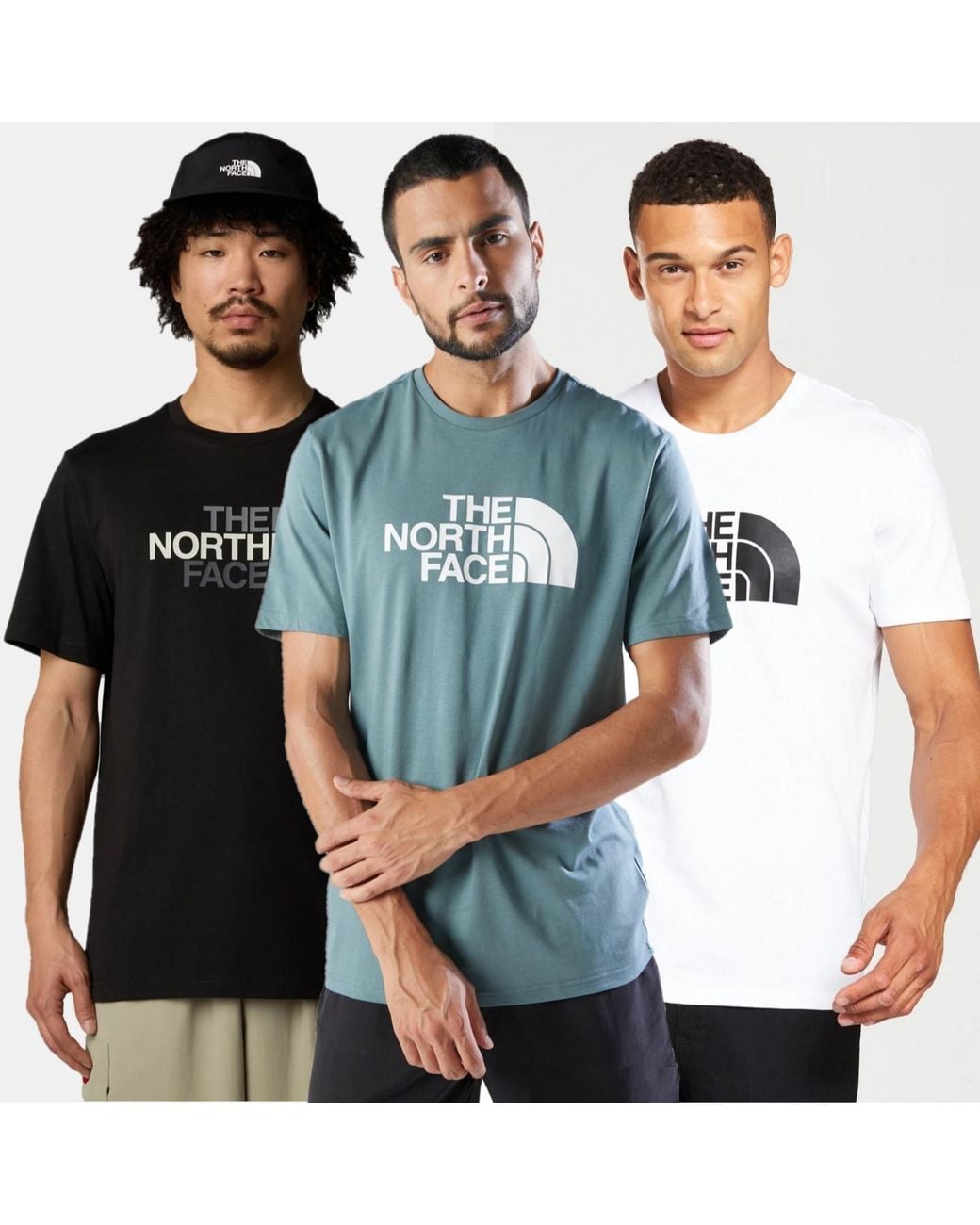 The North Face Blue 3 Pack Ss Easy T Shirt for men