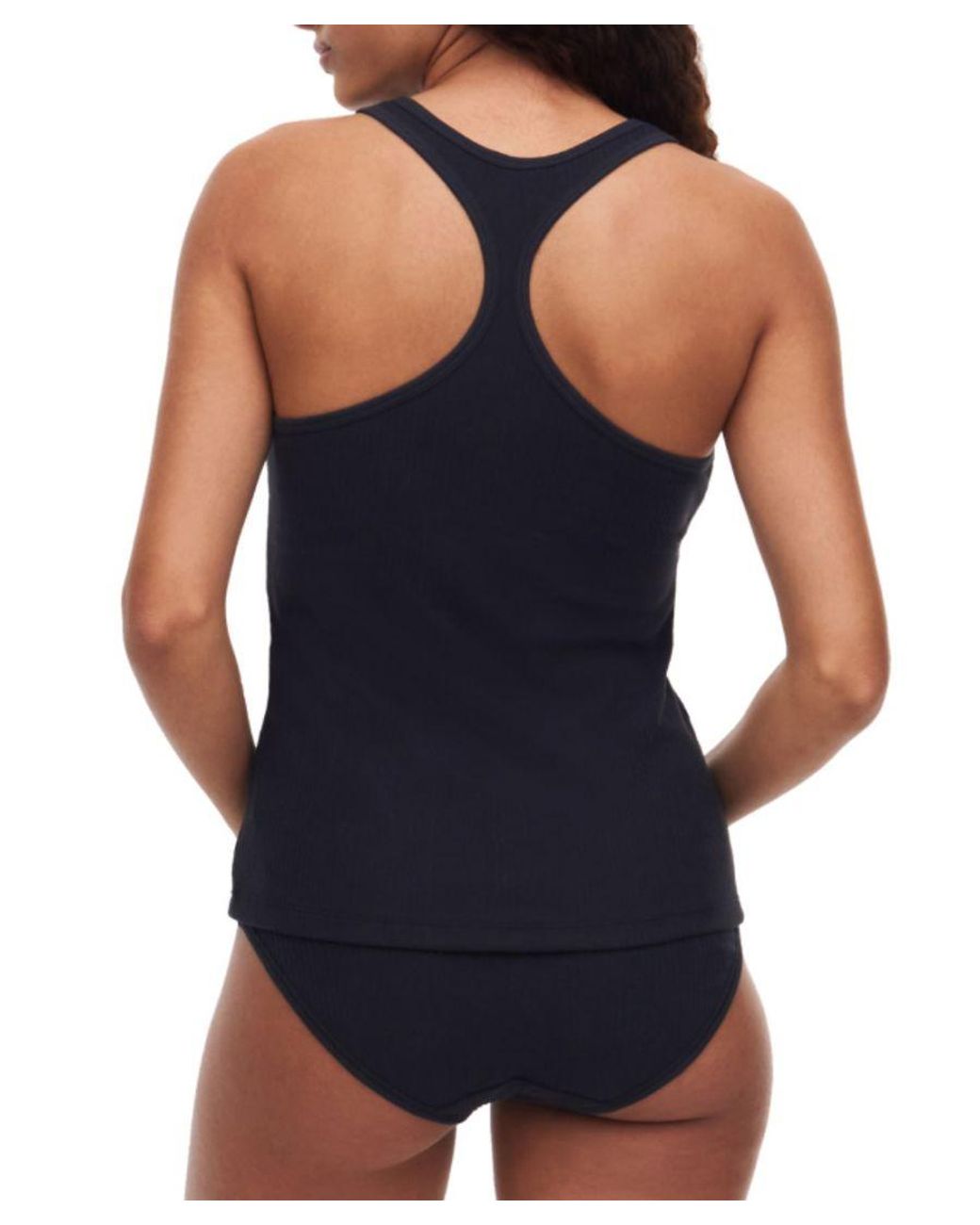 Chantelle Black Cotton Comfort Tank Top