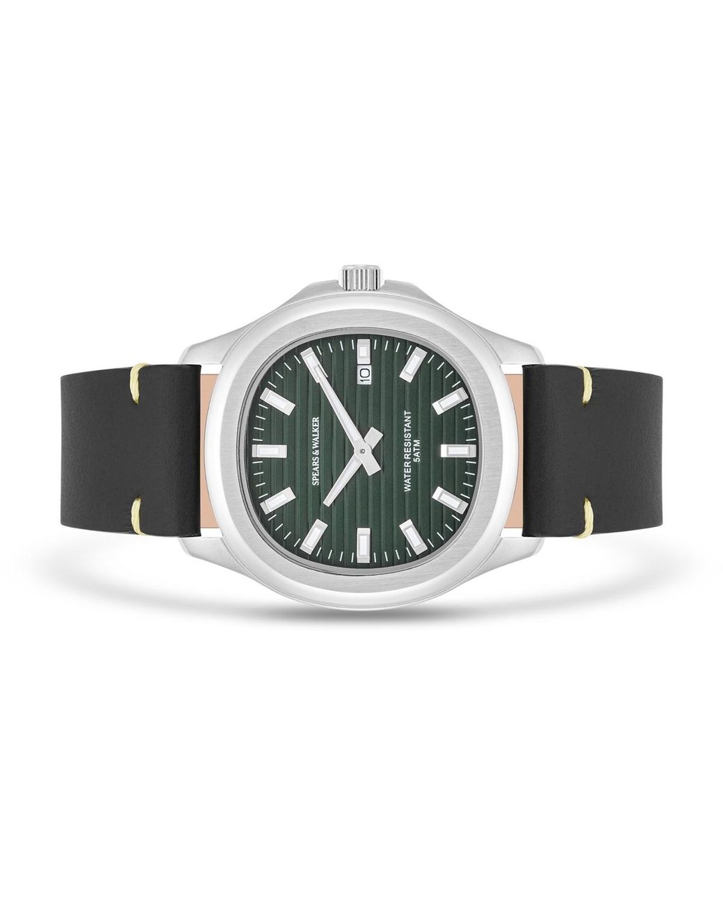 Spears & Walker Metallic Leather Watch Approx. 40.5 Mm for men