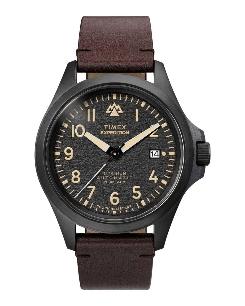 Timex Black Field Post Watch Tw2Y90900 Leather for men