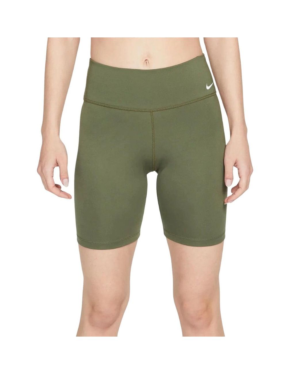 Nike Green Dri-Fit Mid-Rise Brief-Lined Shorts