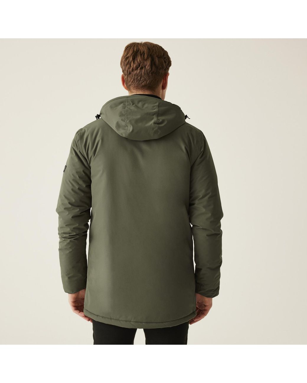 Regatta Green Larrick Waterproof Insulated Hooded Outdoor Walking Jacket for men