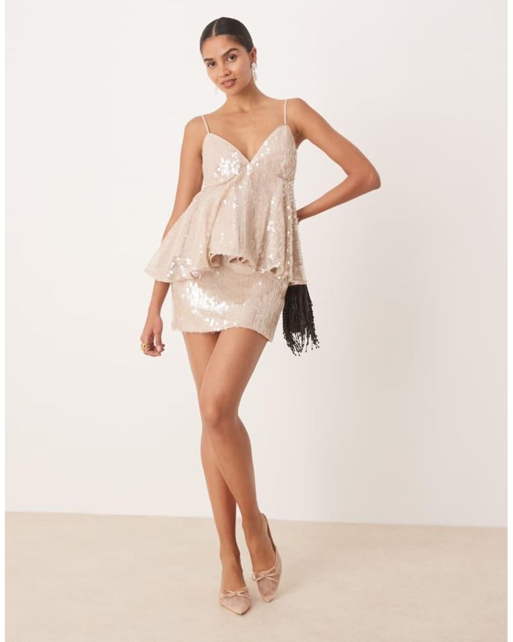 Amy Lynn Brown Mini Skirt Co-Ord