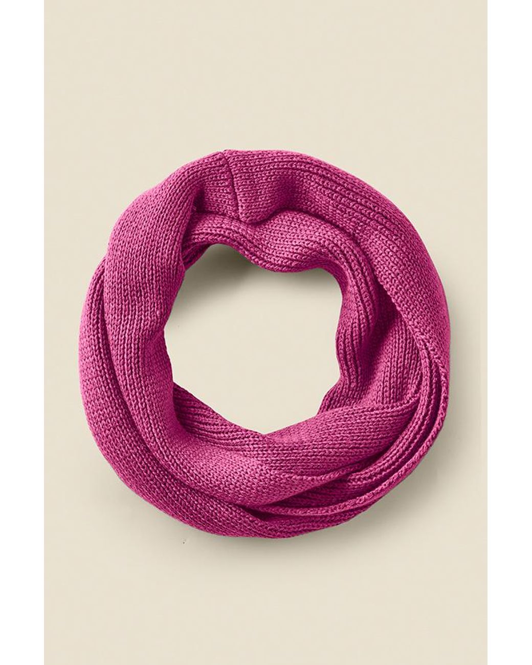 Sosandar Pink Penny Bright Rib Knitted Snood