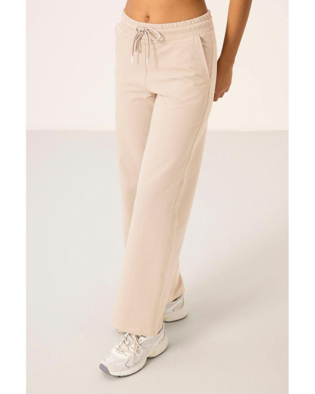 TOMMY LIFE Natural Cotton Blend Sweatshirt And Wide-Leg Pants Set