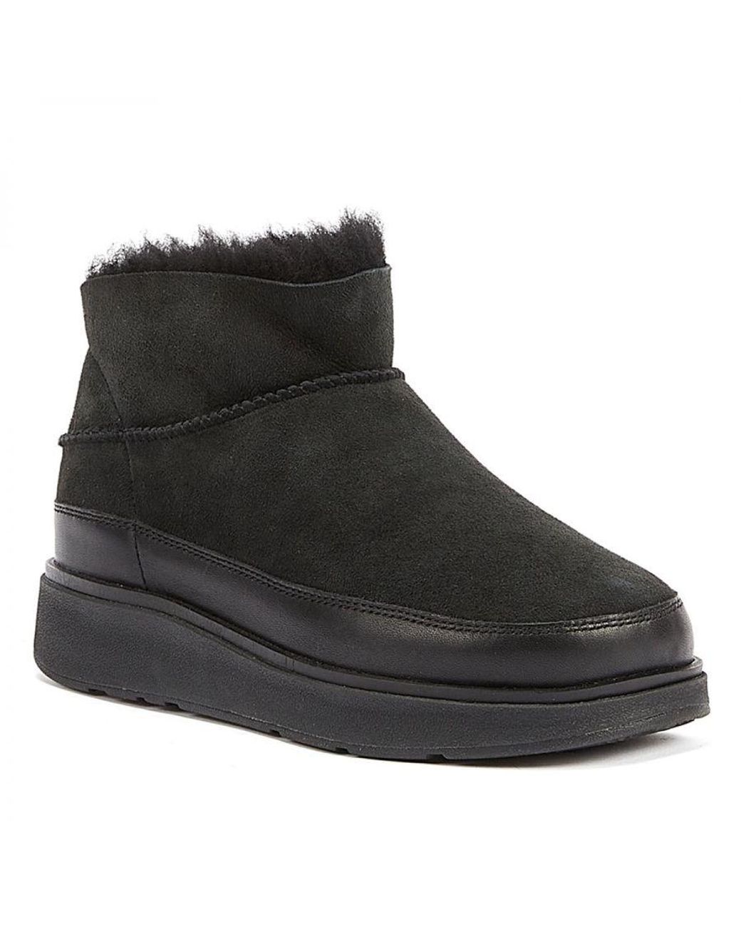 Fitflop Black Ultra Mini Boots Leather