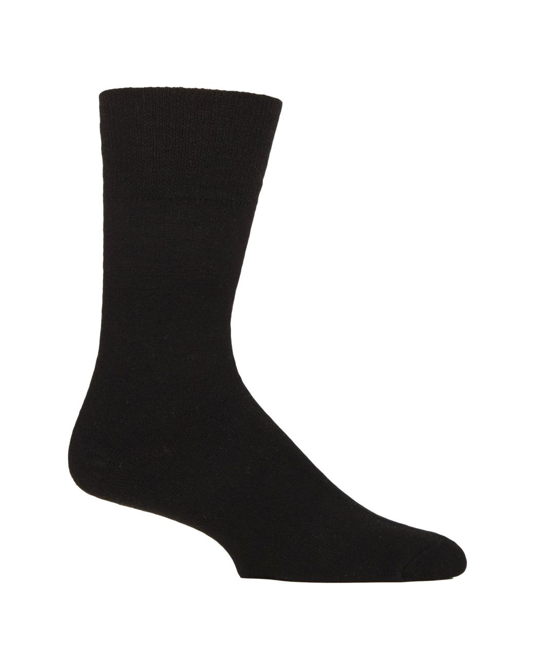 Gentle Grip Black Non-Binding Thermal Honeycomb Top Socks for men
