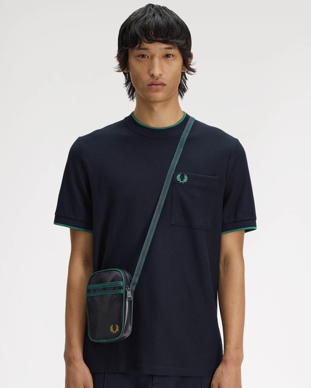 Fred Perry Blue Classic Small Side Bag for men