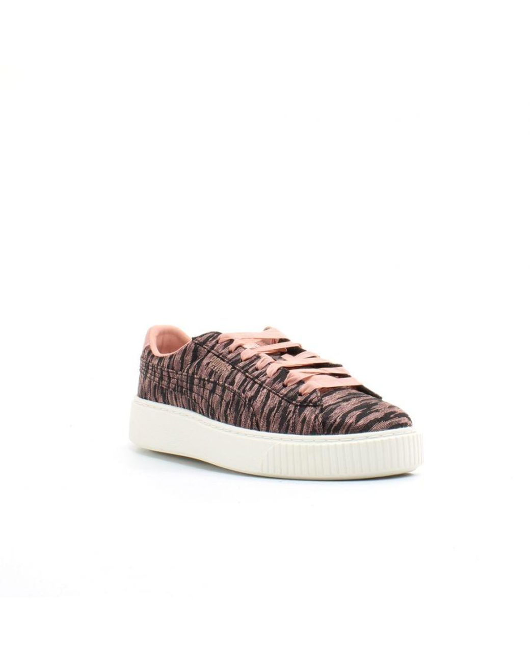 PUMA Brown Basket Platform Vr Trainers Leather