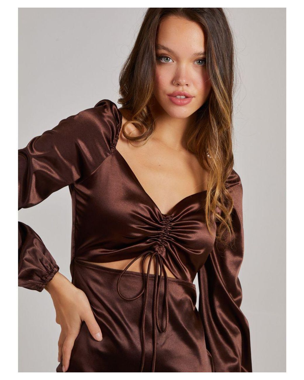 pink vanilla brown dress Vittoria Dress main image 1