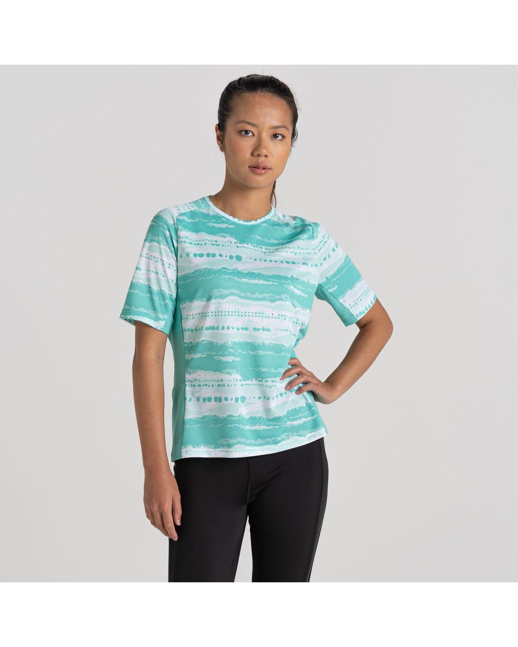 Craghoppers Blue Dynamic Pro Ss T-Shirt Ocean Print