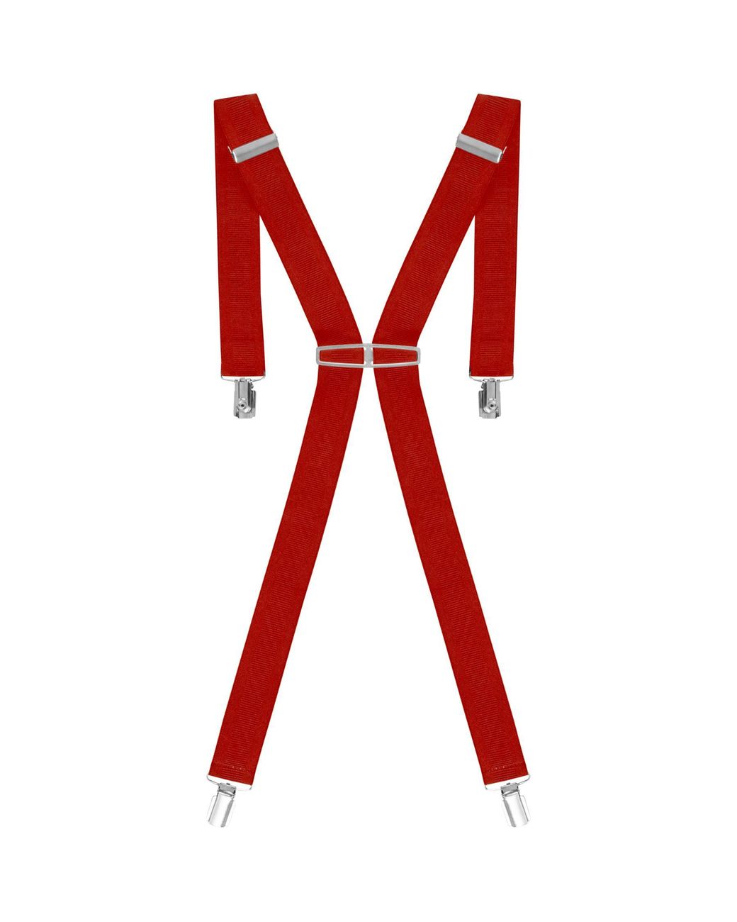 Enzo Red Elasticated Braces for men