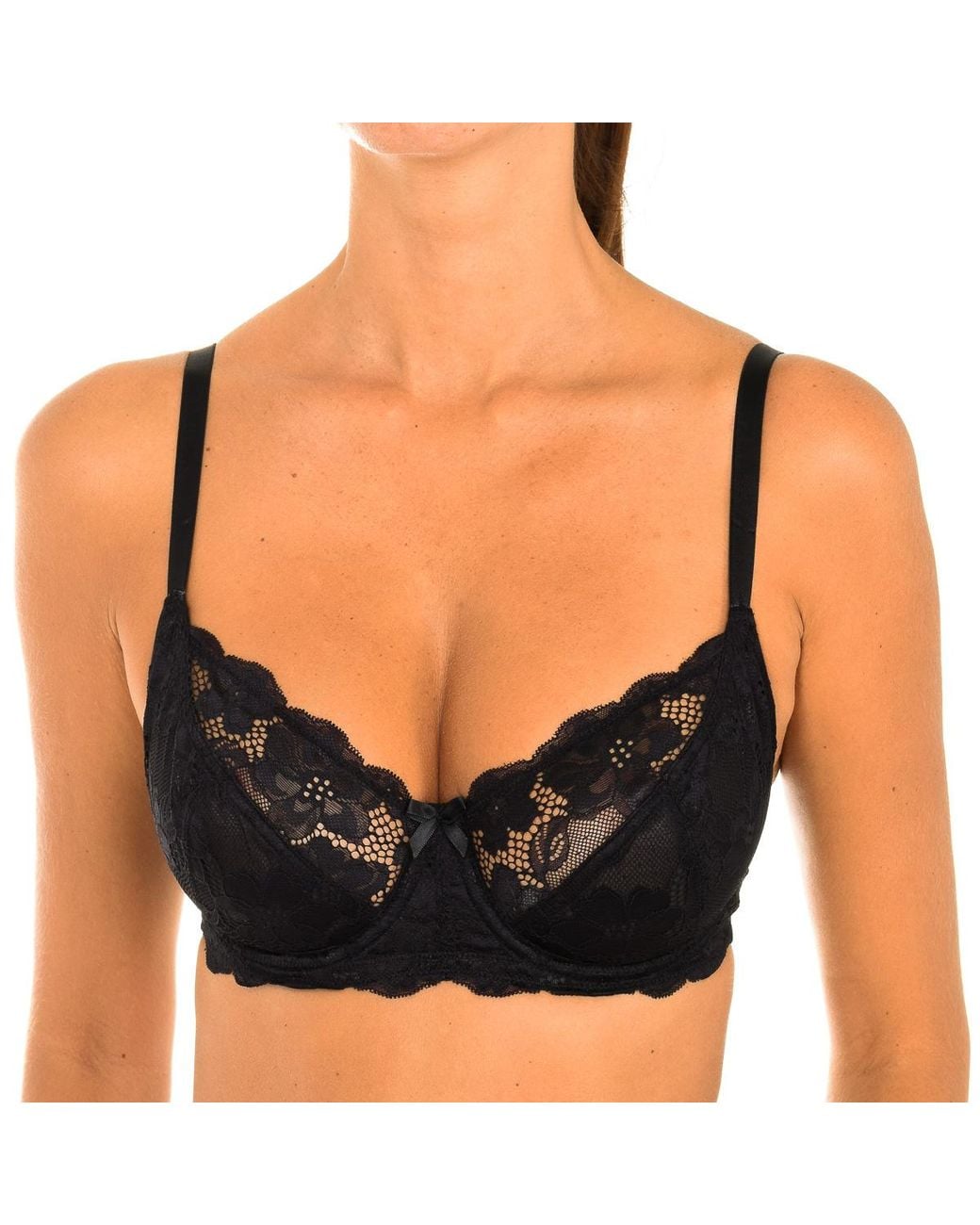 Playtex Black Elegance Bra With Underwire And Cups P08Gd