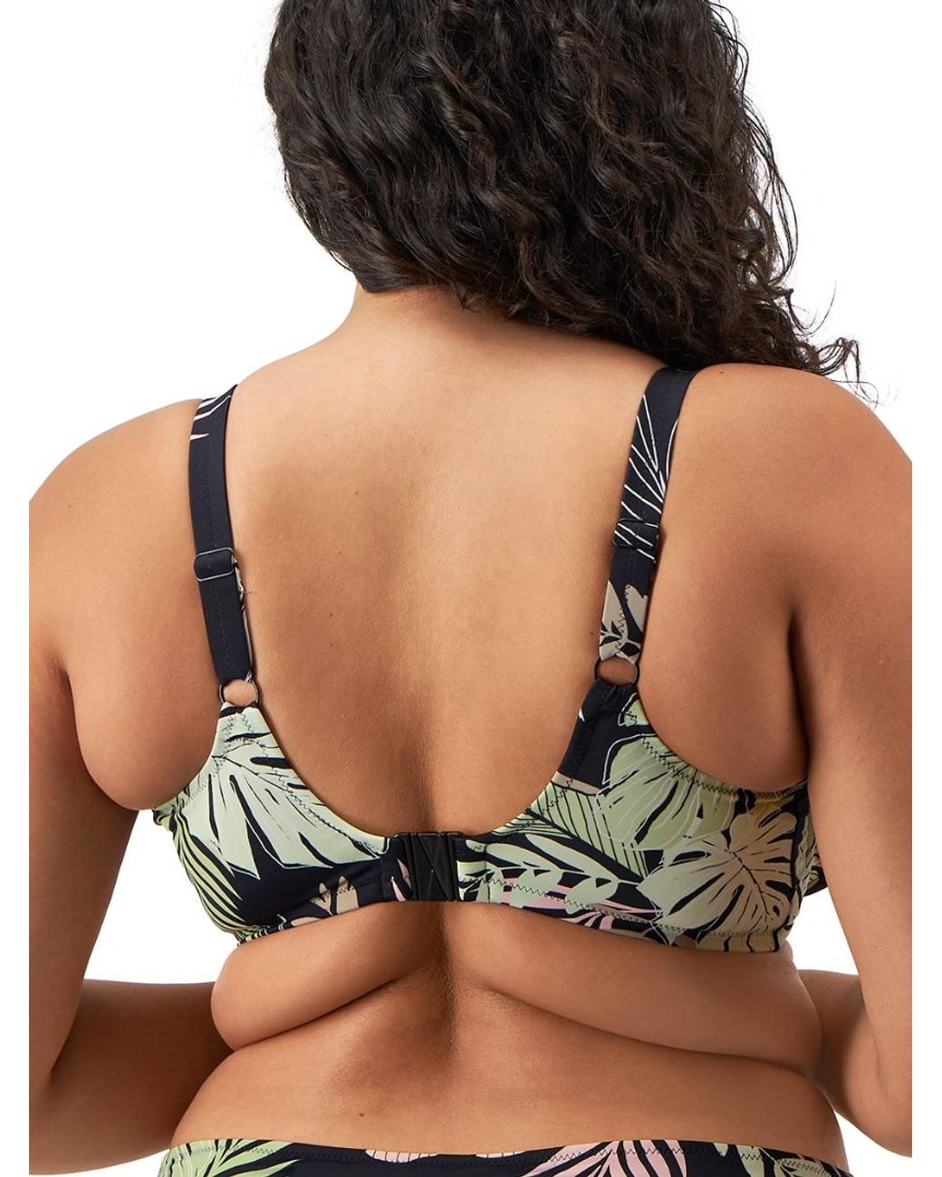 Elomi Black Tropical Retreat Plunge Bikini Top