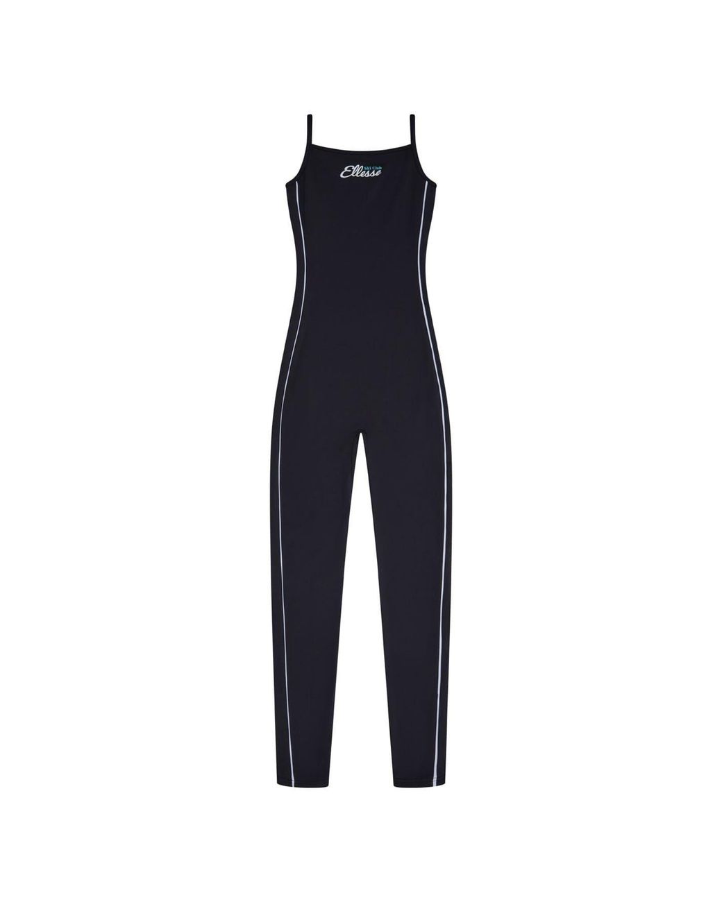 Ellesse Blue Solid Patterned Spaghetti Strap Jumpsuit
