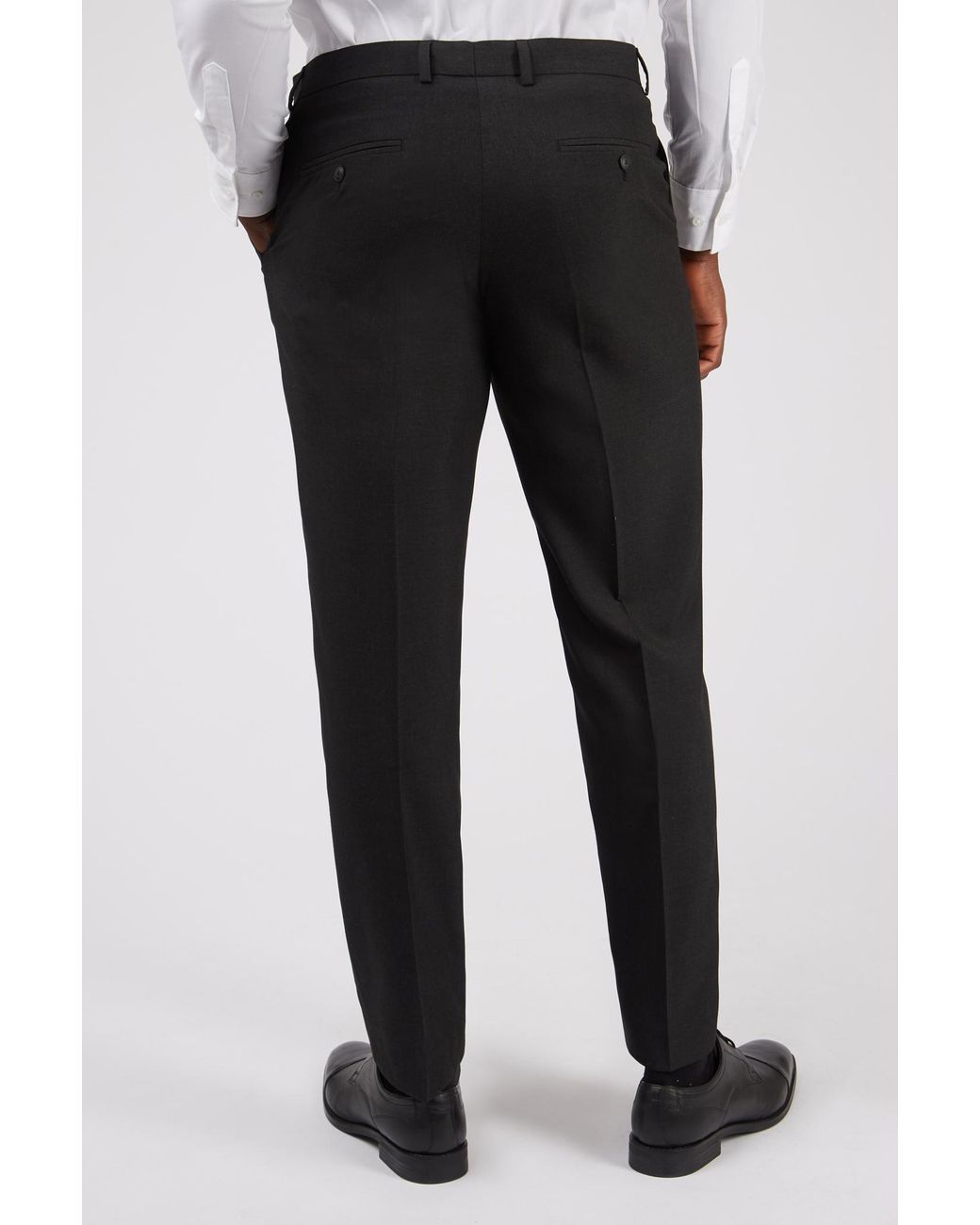 Limehaus Black Regular Fit Trousers for men