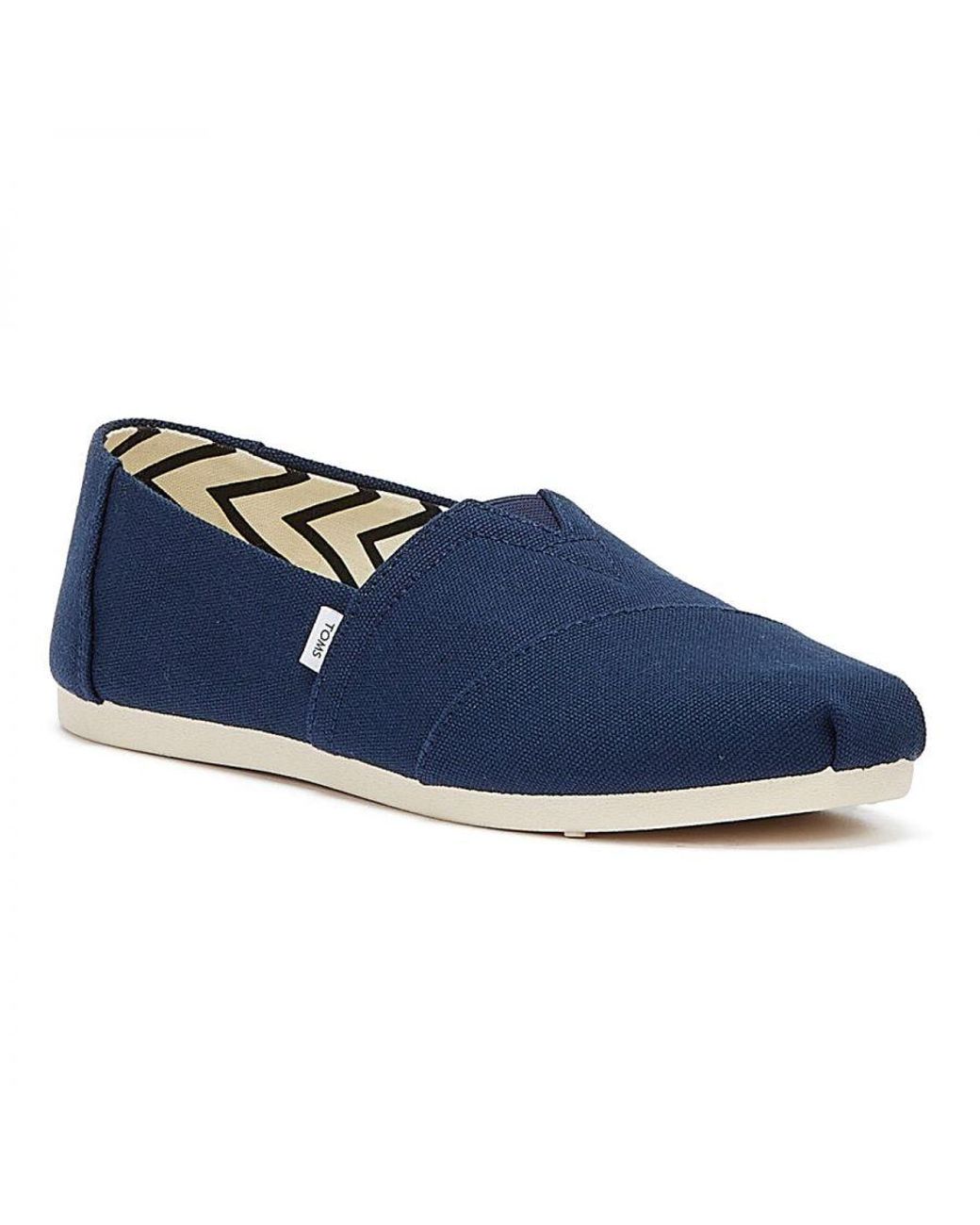 TOMS Blue Alpargata Cotton Canvas Espadrilles Rubber