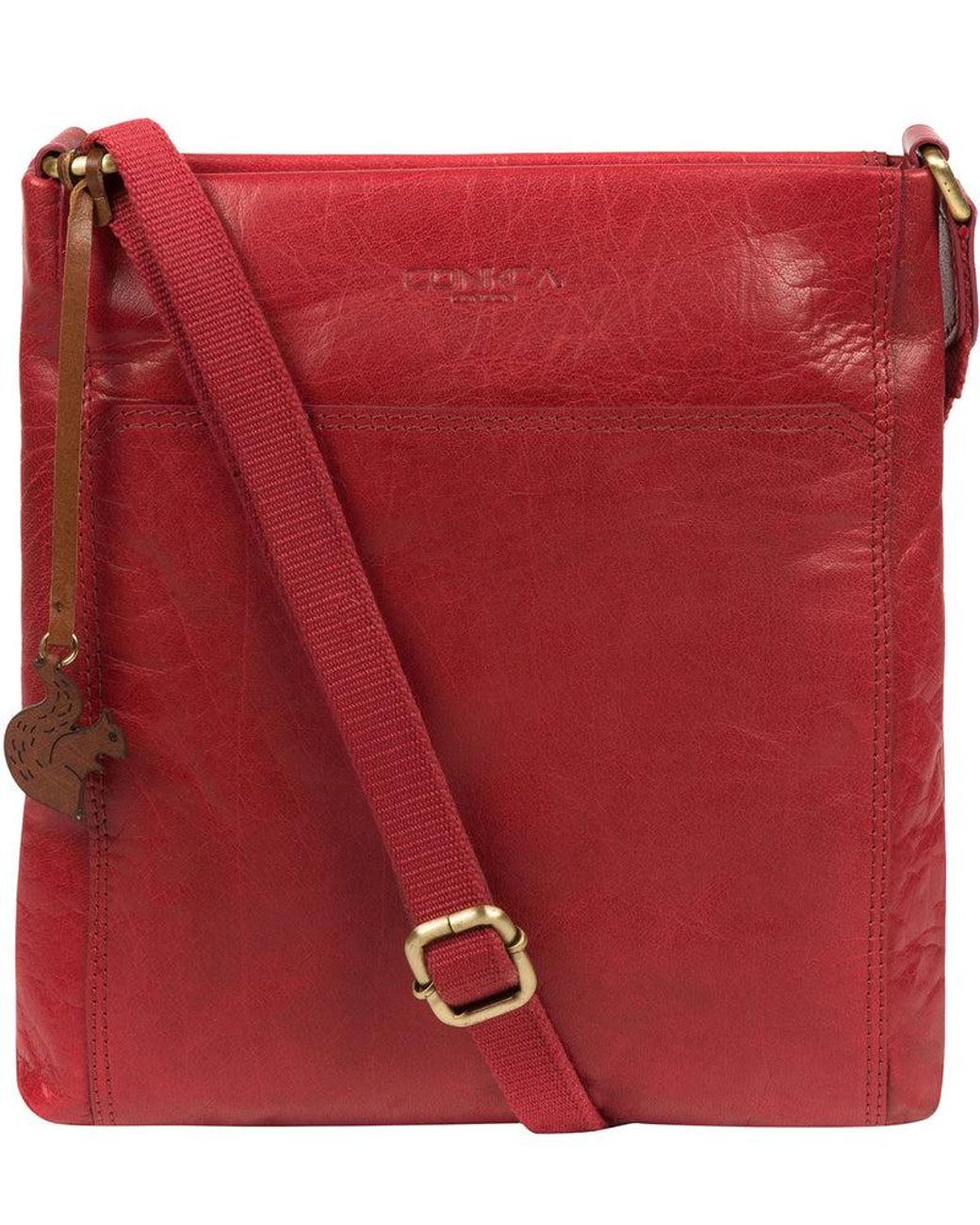Conkca Red 'Dink' Chilli Pepper Leather Cross Body Bag