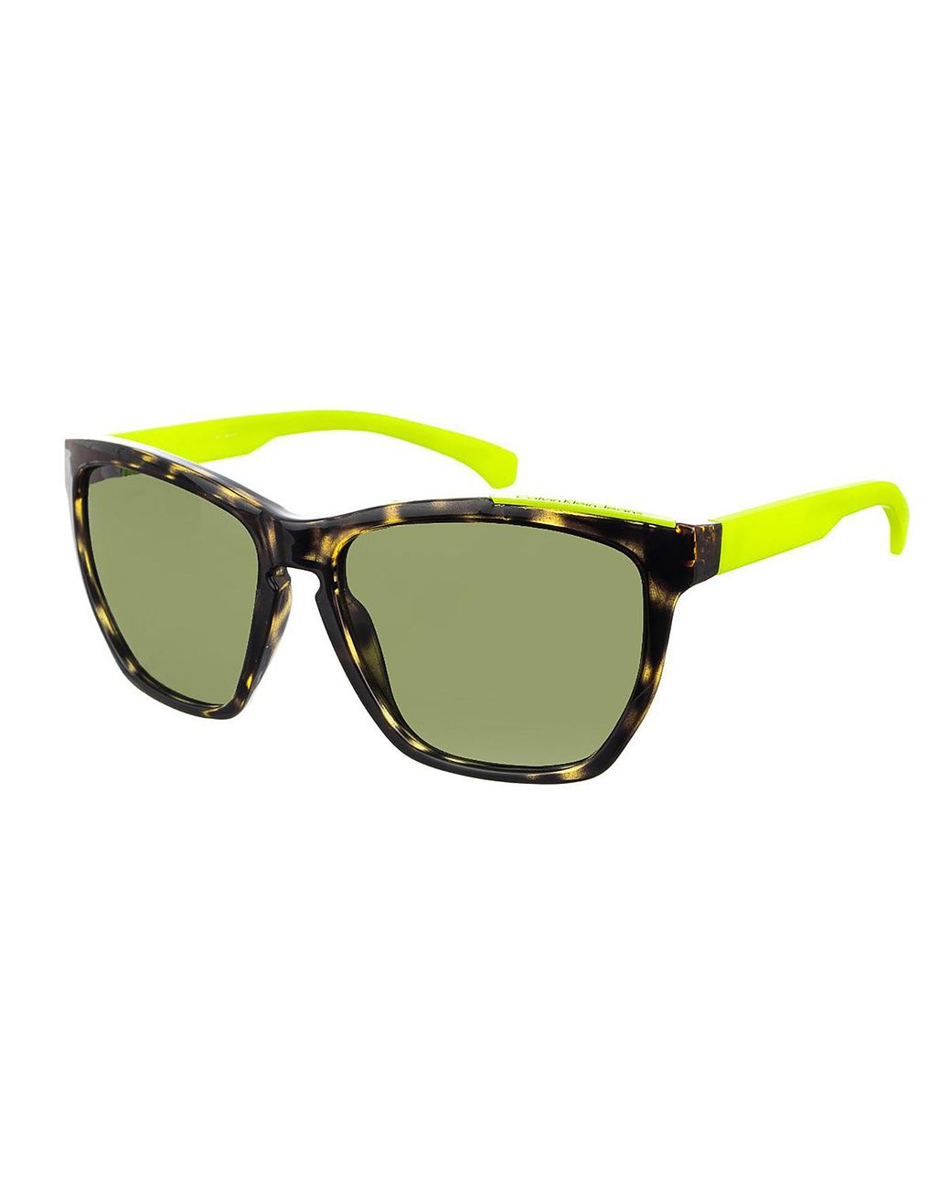 Calvin Klein Yellow Acetate Sunglasses With Rectangular Shape Ckj757S