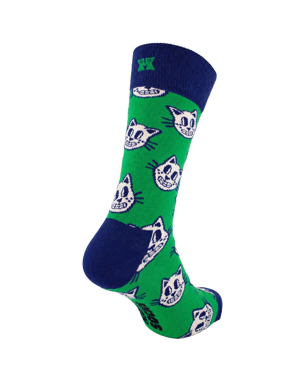 Happy Socks Green 1-Pack Fun Cat Cotton for men