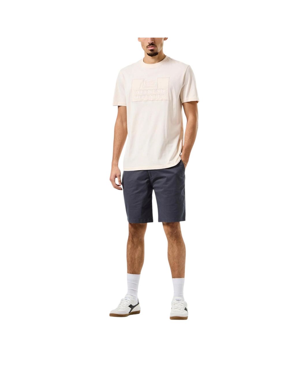 Weekend Offender White T Shirts Astoria Graphic Short Sleeve Casual Cotton Tee for men