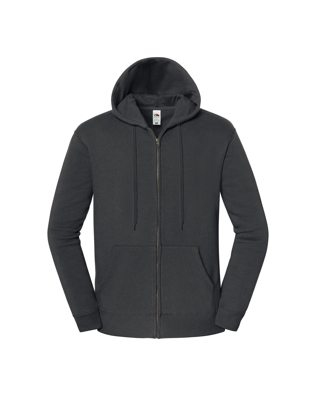 Fruit Of The Loom Black Adult Iconic Premium Full Zip Hoodie (Light Graphite)