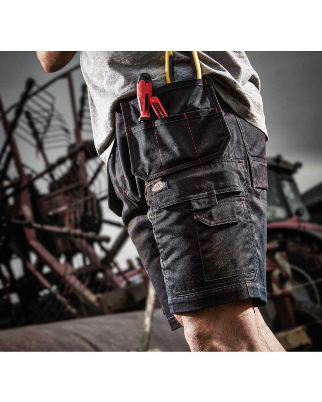 Dickies Black Redhawk Pro Workwear Short Wd802B Cotton for men
