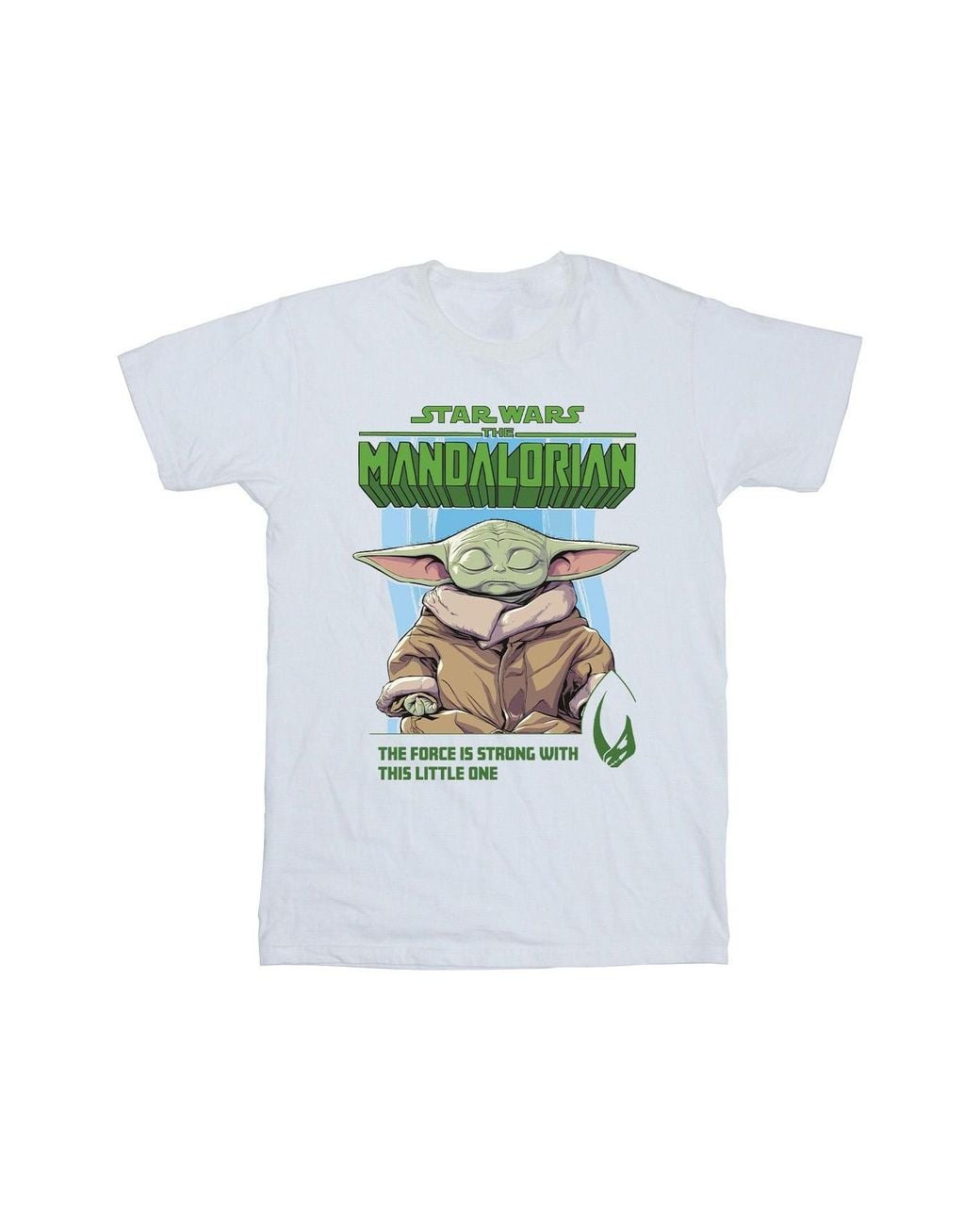 Star Wars Green The Mandalorian The Force Is Strong T-Shirt Cotton for men