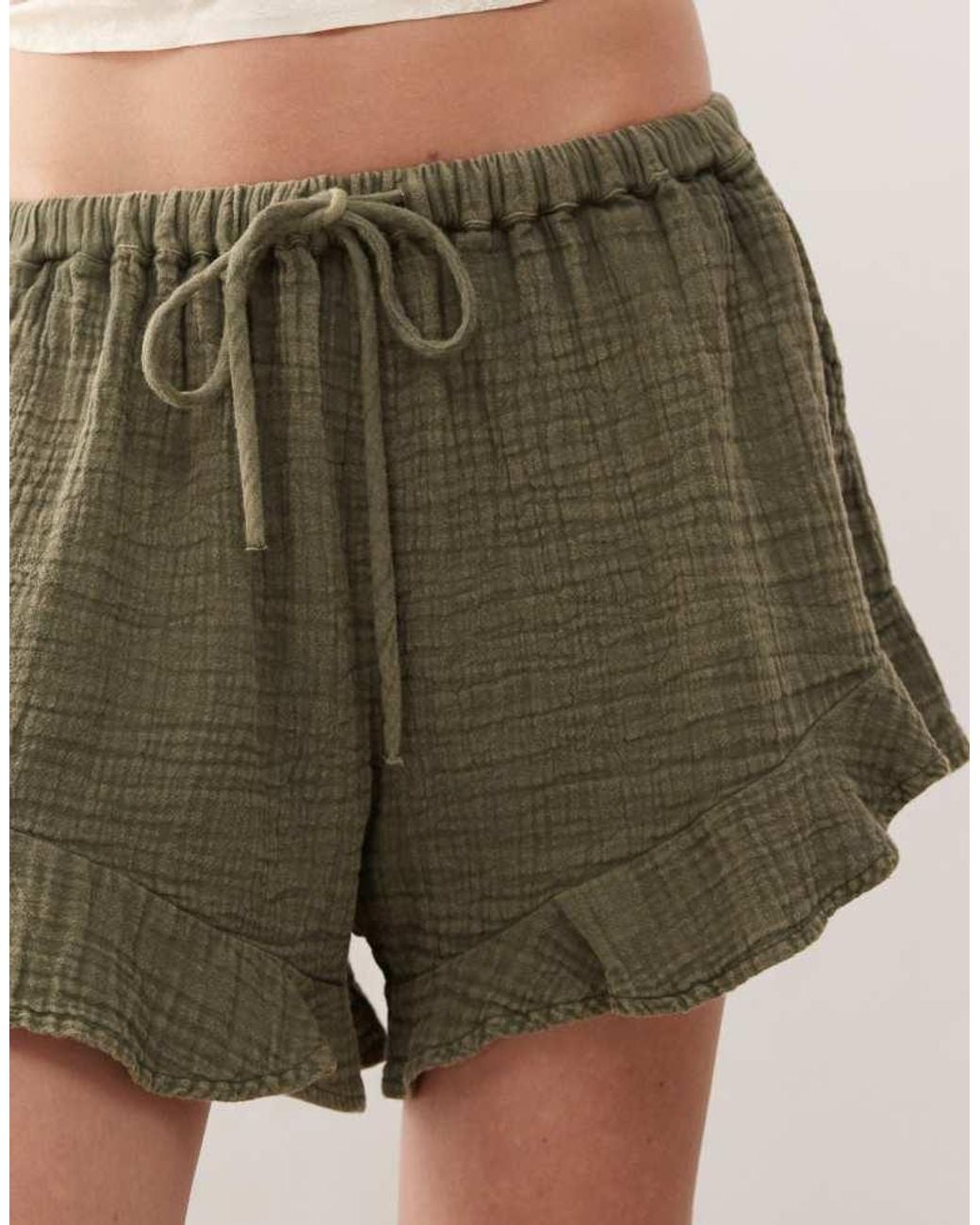 Reclaimed Vintage Natural Festival Flippy Pull On Short
