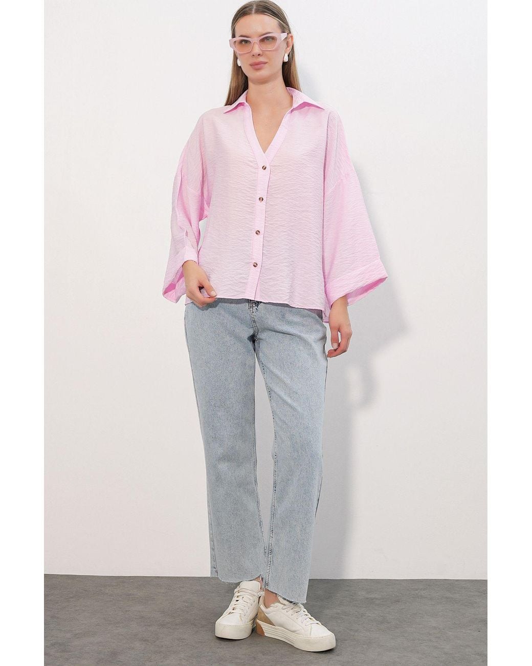 Bigdart Pink Viscose-Nylon Shirt