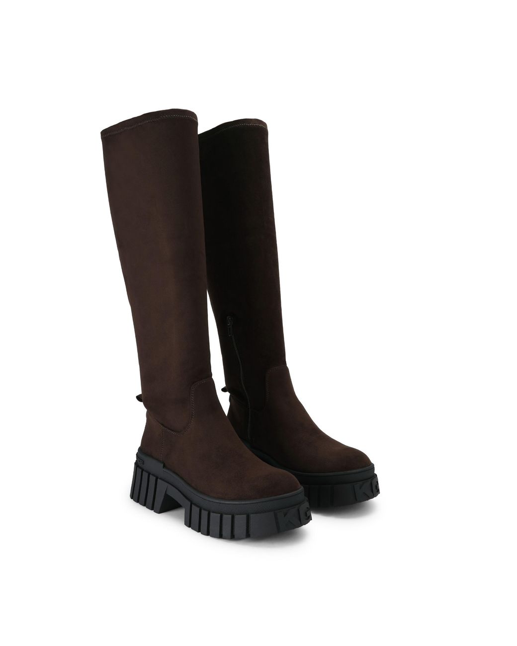 KG by Kurt Geiger Black Suedette Tegan Sock Knee2 Boots