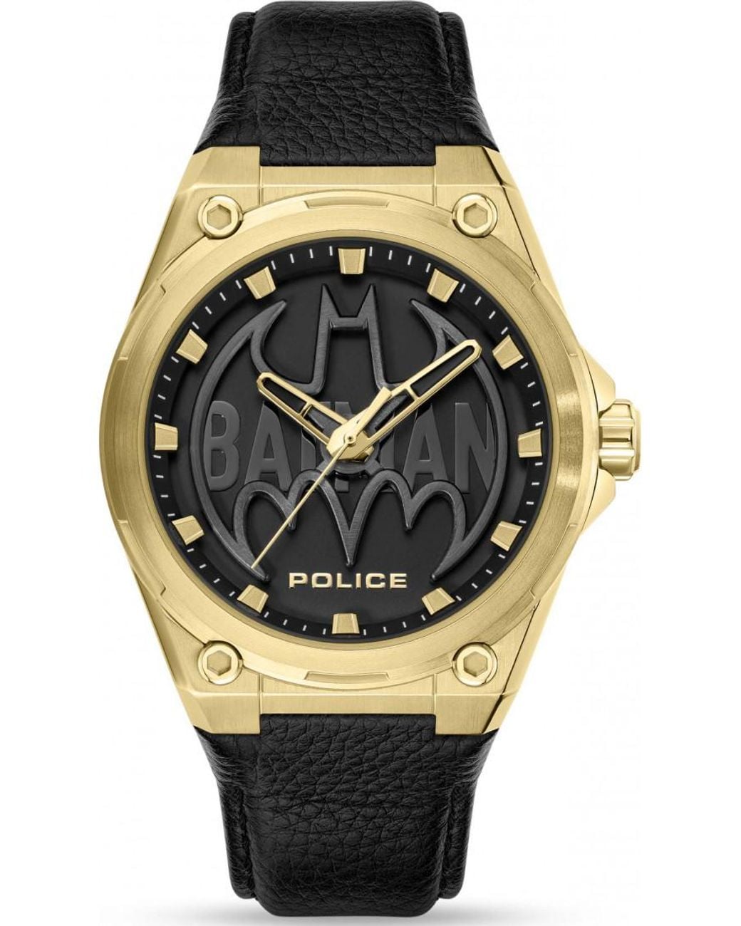 Police Black Batman Batwing Watch And Accessories Gift Set for men