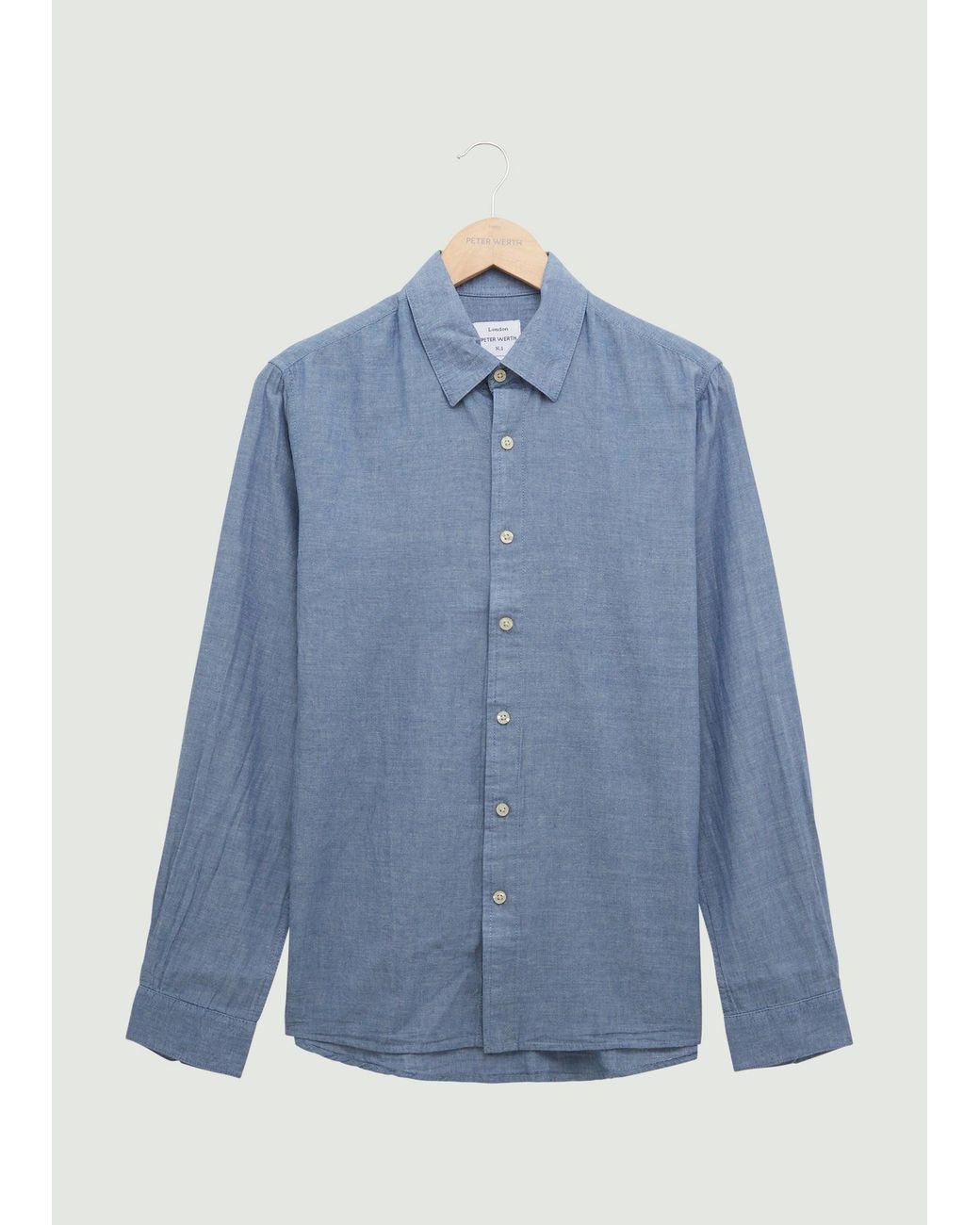 Peter Werth Blue Harlan Ls Shirt for men