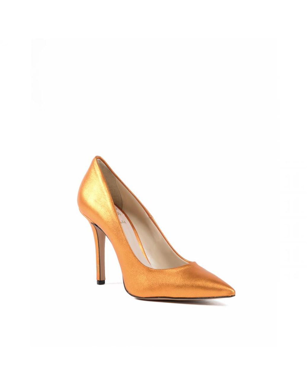 Versace 19.69 Abbigliamento Sportivo Metallic 19V69 Pump Lamè 300 Lame' Arancione Leather