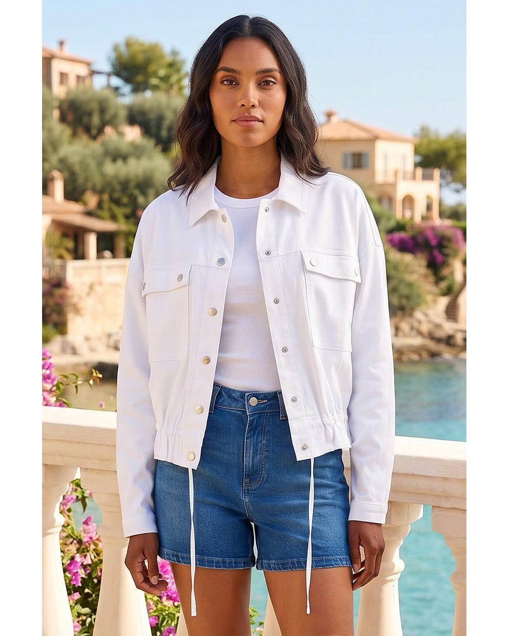Roman Blue Utility Collared Pocket Jacket
