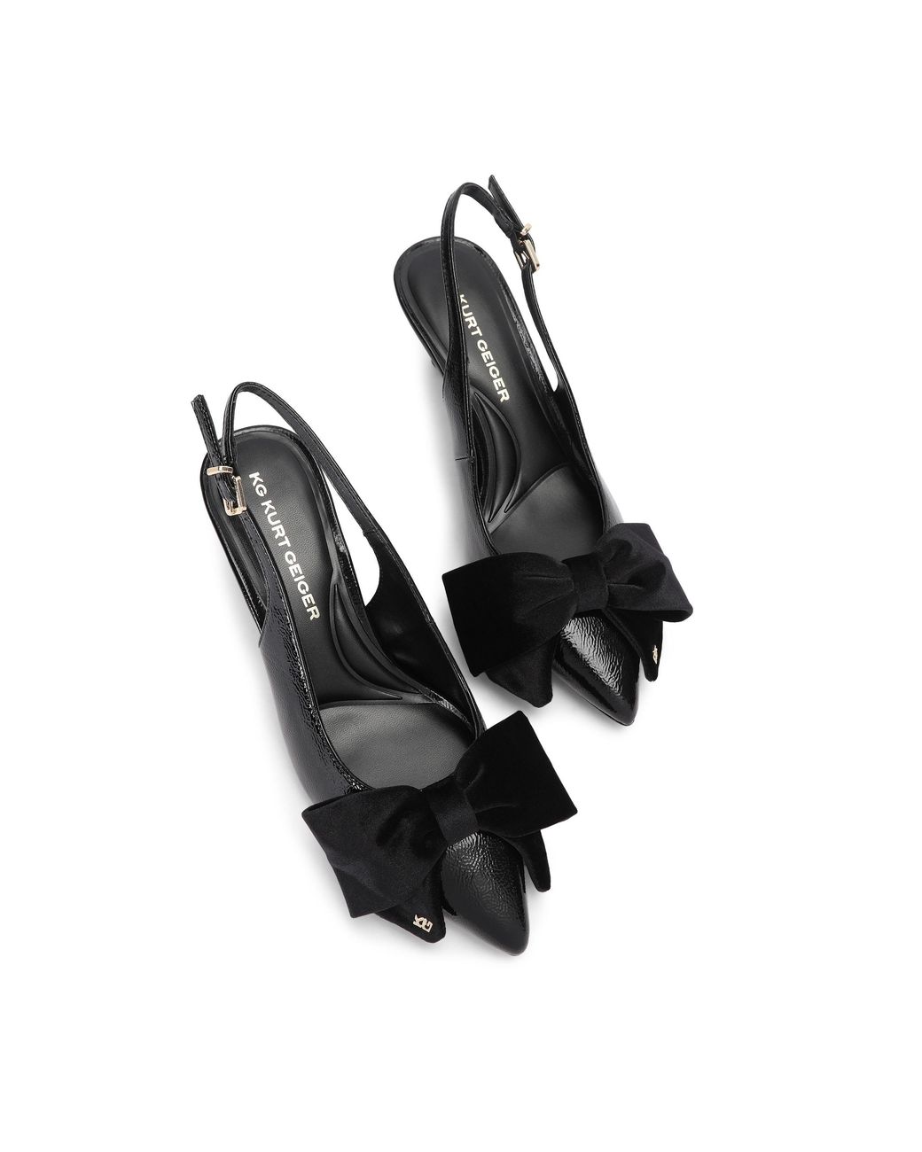 KG by Kurt Geiger Black Tilly Velvet Bow Heels
